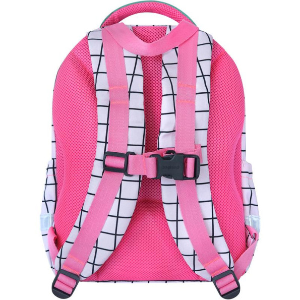 Рюкзак школьный розовый 21 л с ортопедической спинкой сублимация крестики нолики -
                                                        Фото 4