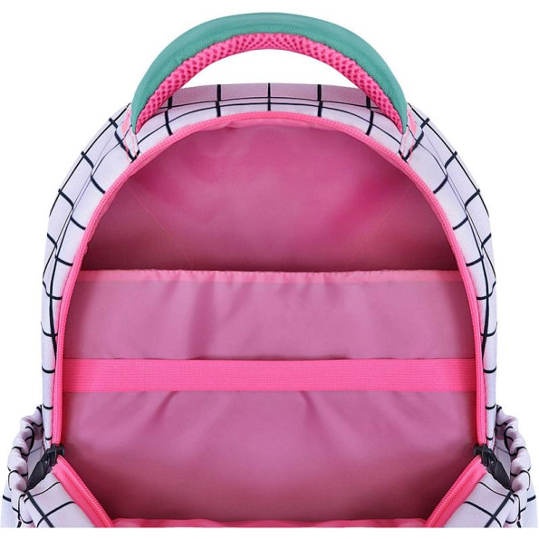 Рюкзак школьный розовый 21 л с ортопедической спинкой сублимация крестики нолики -
                                                        Фото 7