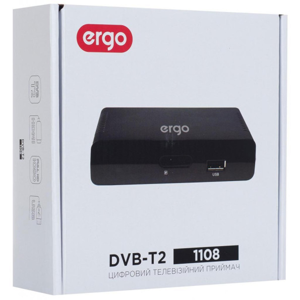 ТВ тюнер Ergo 1108 (DVB-T, DVB-T2) (STB-1108) -
                                                        Фото 10