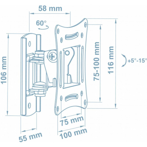 Кронштейн Walfix R-243B -
                                                        Фото 2