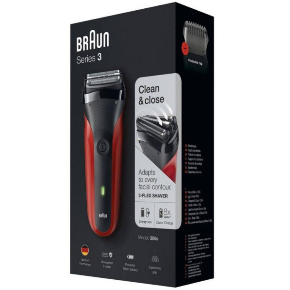 Электробритва BRAUN Series 3 300 Red -
                                                        Фото 4