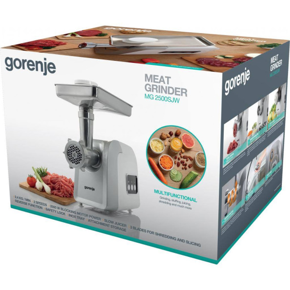 Мясорубка Gorenje MG 2500 SJW -
                                                        Фото 3