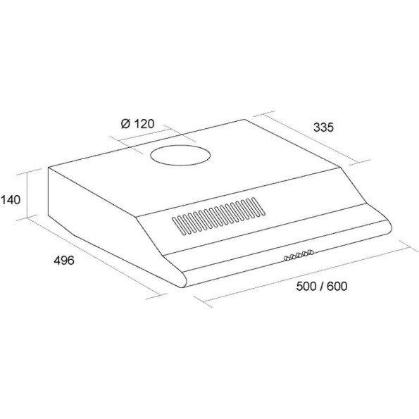 Вытяжка кухонная PYRAMIDA UNO 60 WH -
                                                        Фото 4