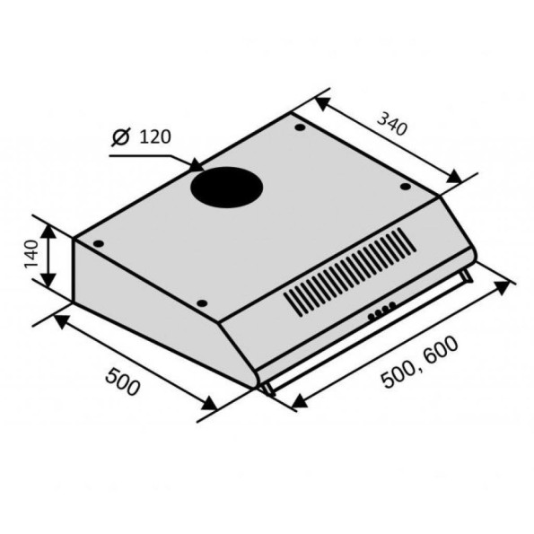 Вытяжка кухонная VENTOLUX ROMA 60 WH LUX -
                                                        Фото 2