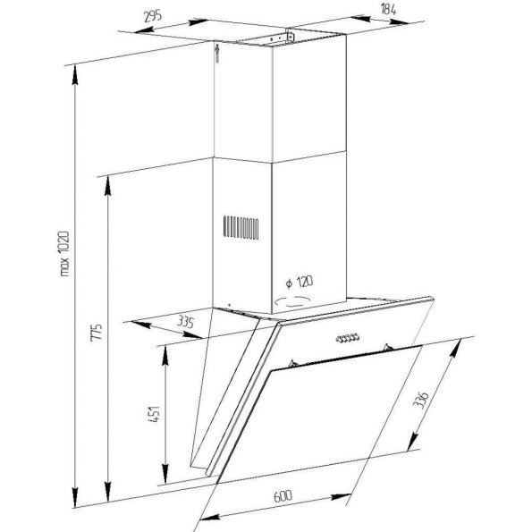 Вытяжка кухонная PYRAMIDA NR-MG 60 M IV -
                                                        Фото 8