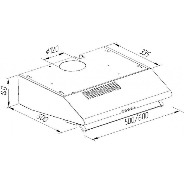 Вытяжка кухонная PYRAMIDA MH 50 WH -
                                                        Фото 10