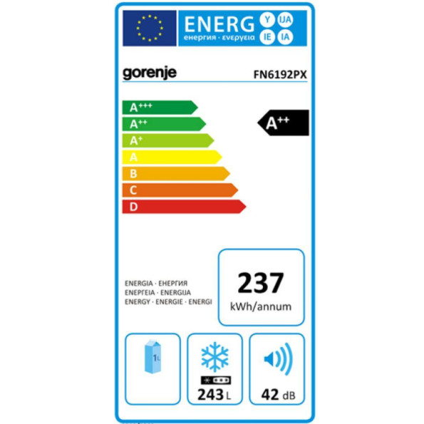 Морозильная камера Gorenje FN6192PX -
                                                        Фото 2
