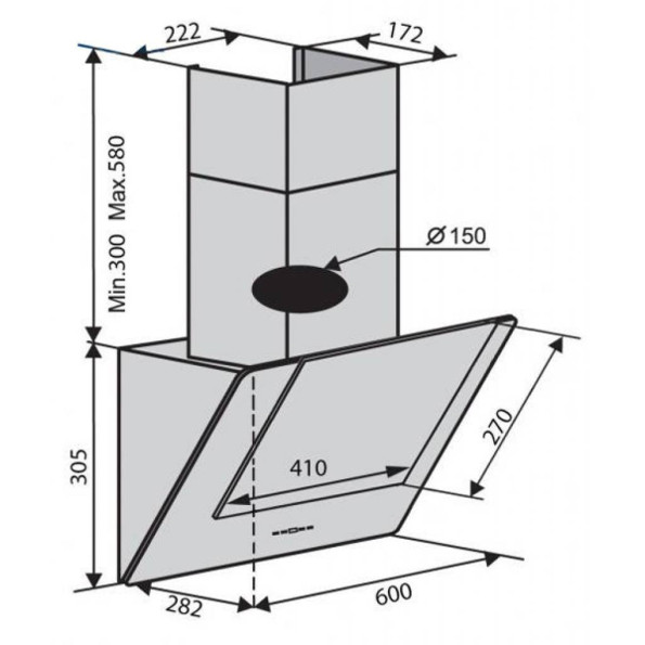 Вытяжка кухонная VENTOLUX DIAMOND 60 WH (700) PB -
Фото 2 Вытяжка кухонная VENTOLUX DIAMOND 60 WH (700) PB -
Фото 2