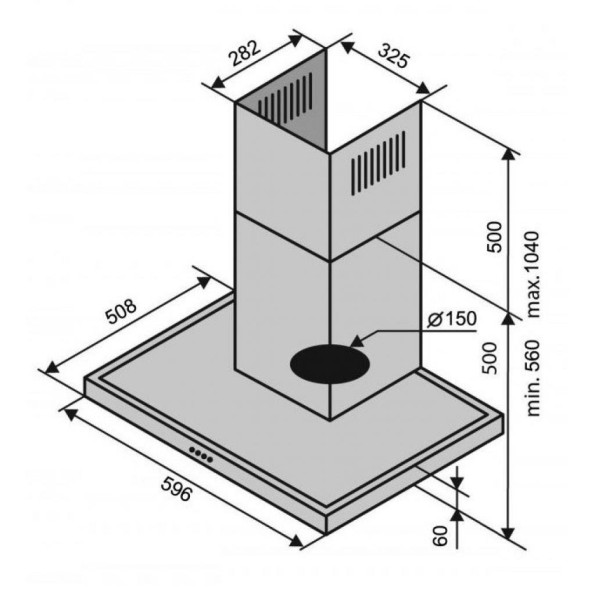Вытяжка кухонная VENTOLUX ITALIA 60 BG (900) TC -
                                                        Фото 6