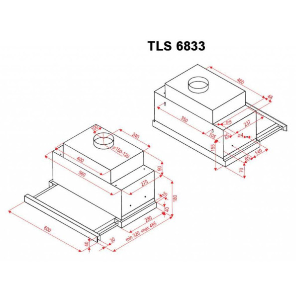 Вытяжка кухонная PERFELLI TLS 6833 BL LED Strip -
                                                        Фото 9