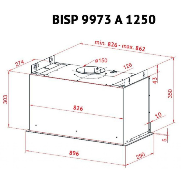 Вытяжка кухонная PERFELLI BISP 9973 A 1250 IV LED Strip -
                                                        Фото 9