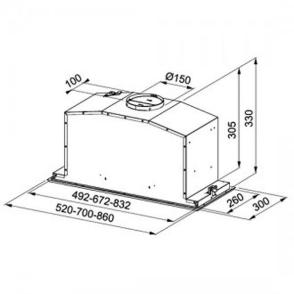 Вытяжка кухонная Franke Box Plus LED FBI 537 XS LED -
                                                        Фото 2