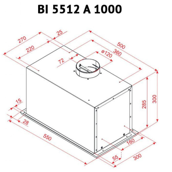 Вытяжка кухонная PERFELLI BI 5512 A 1000 I LED -
                                                        Фото 6