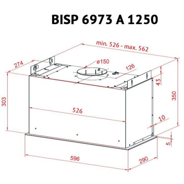 Вытяжка кухонная PERFELLI BISP 6973 A 1250 IV LED Strip -
                                                        Фото 9