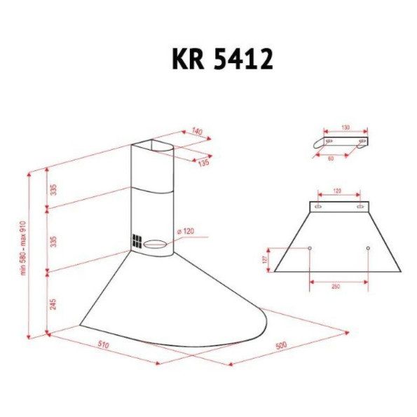 Вытяжка кухонная PERFELLI KR 5412 I LED -
                                                        Фото 7