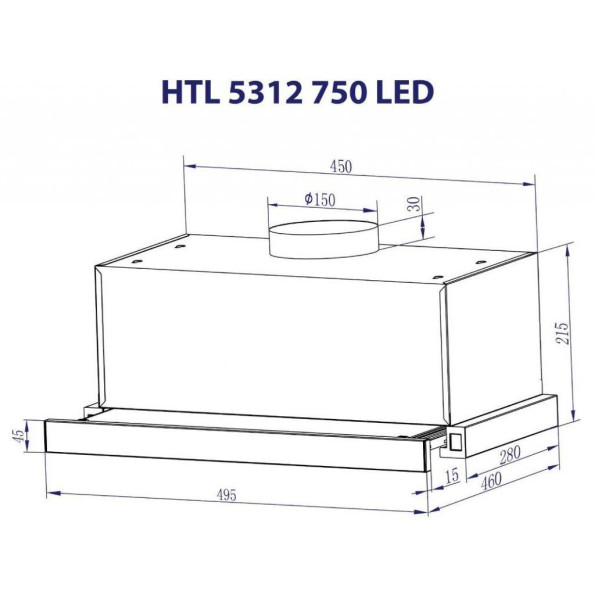 Вытяжка кухонная MINOLA HTL 5312 WH 750 LED -
                                                        Фото 8