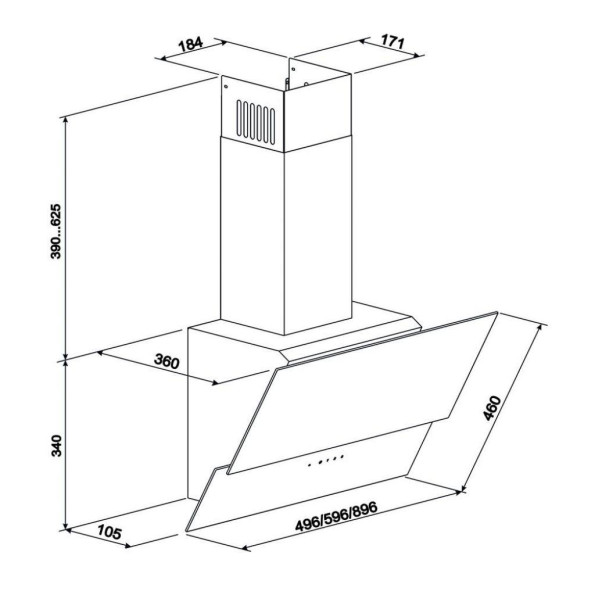 Вытяжка кухонная ELEYUS Element 1000 60 WH -
                                                        Фото 10