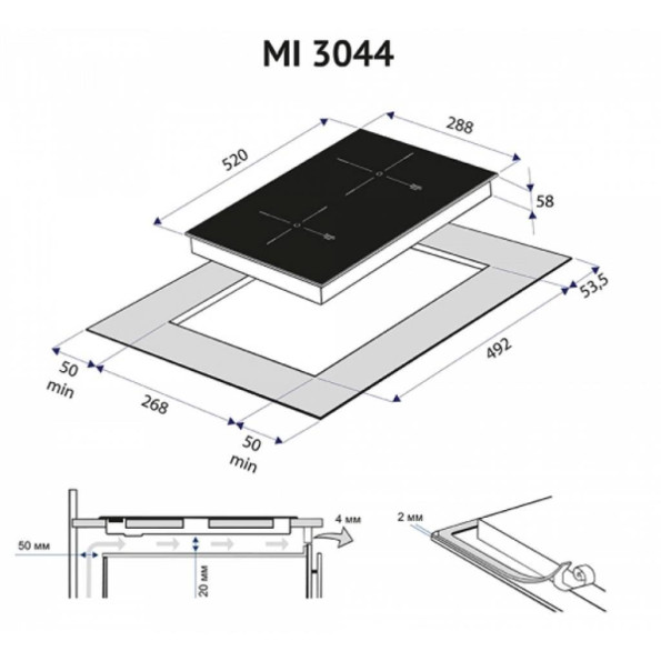 Варочна поверхня MINOLA MI 3044 GBL -
                                                        Фото 8