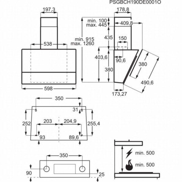 Вытяжка кухонная ELECTROLUX LFV616Y -
                                                        Фото 2
