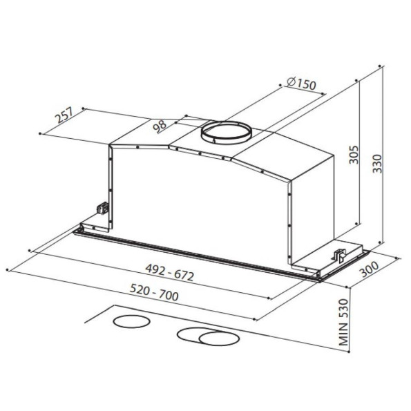 Вытяжка кухонная FABER INCA LUX EV8 X/WH A52 -
                                                        Фото 3