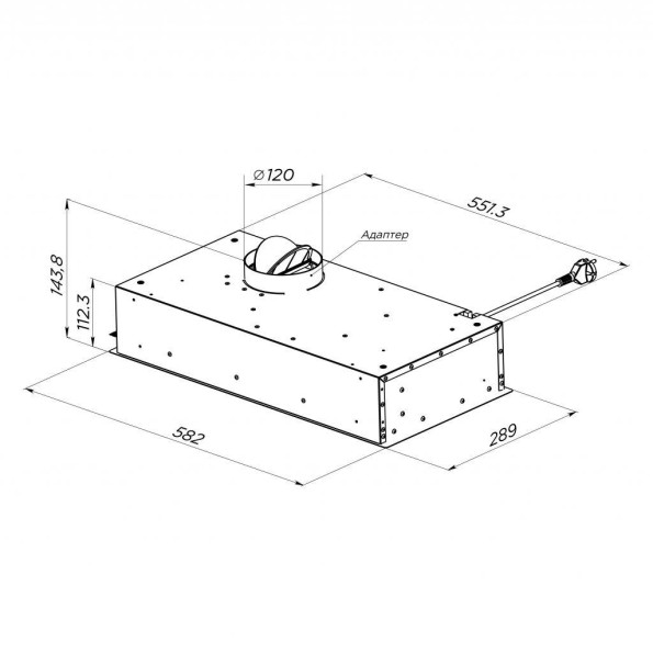 Вытяжка кухонная PYRAMIDA HBE 60 SLIM GR -
                                                        Фото 8