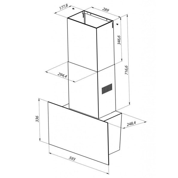 Вытяжка кухонная PYRAMIDA V2-60 WH -
                                                        Фото 8