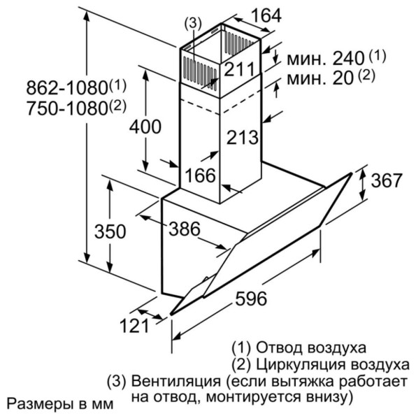Вытяжка кухонная BOSCH DWK065G60R -
                                                        Фото 5