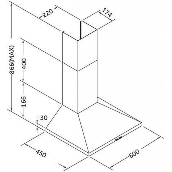 Вытяжка кухонная PYRAMIDA KSX 60 IX -
                                                        Фото 2