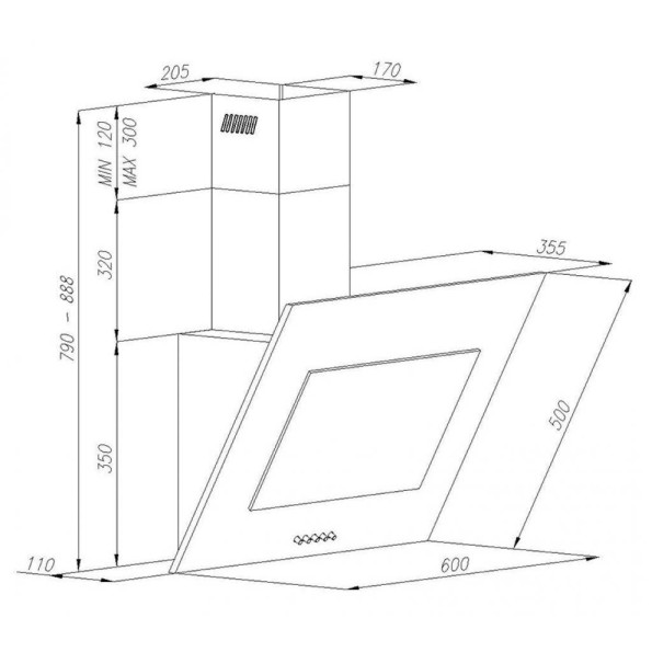Вытяжка кухонная PERFELLI DN 613 W -
                                                        Фото 7