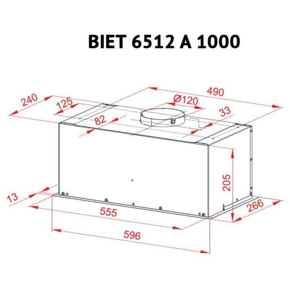 Вытяжка кухонная PERFELLI BIET 6512 A 1000 BL LED -
                                                        Фото 6
