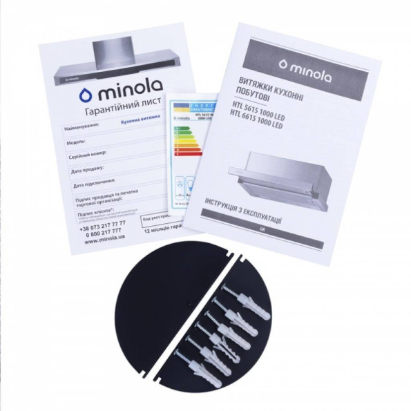 Вытяжка кухонная MINOLA HTL 6615 WH 1000 LED -
                                                        Фото 8