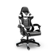 Геймерське крісло спортивне з білим подушками