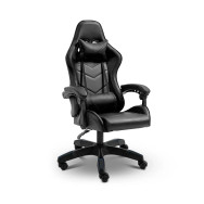 Геймерське крісло спортивне для пк із подушками чорне.