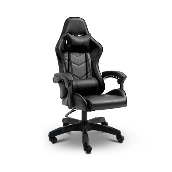Геймерське крісло спортивне для пк із подушками чорне.