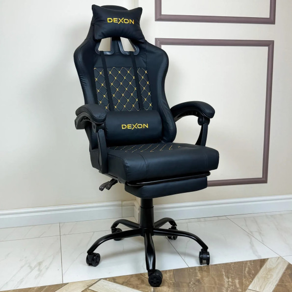 Геймерське крісло з підставкою для ніг з екошкіри. -
                                                        Фото 2