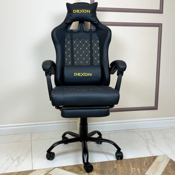 Геймерське крісло з підставкою для ніг з екошкіри. -
                                                        Фото 3