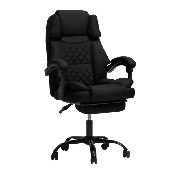 Компьютерное кресло из ткани усиленное черное