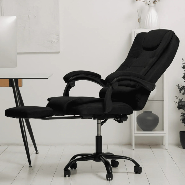 Офисное кресло из ткани усиленное черное -
                                                        Фото 4