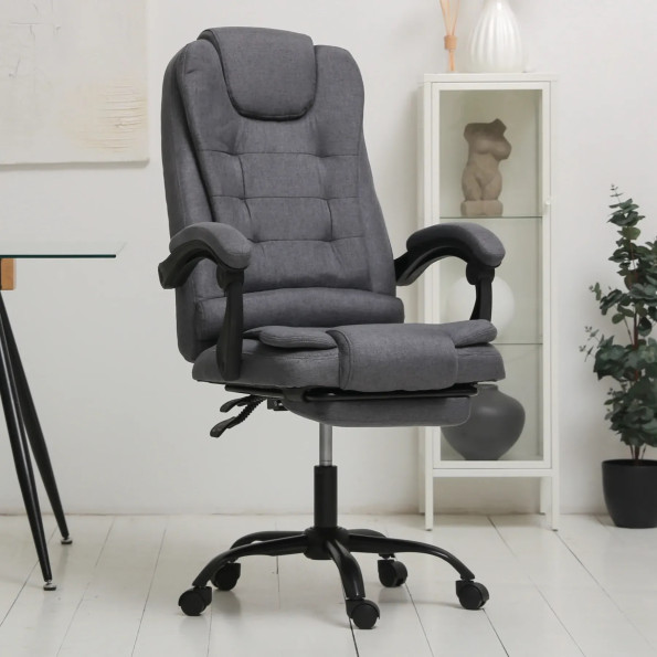 Офисное кресло из ткани усиленное темно-серое -
                                                        Фото 2