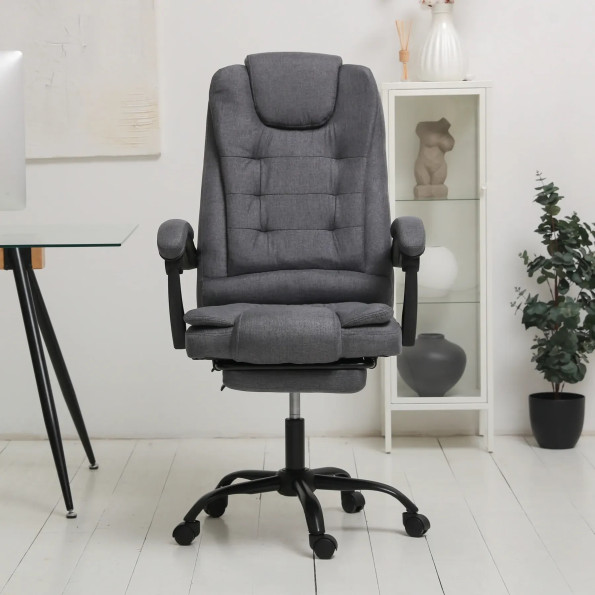 Офисное кресло из ткани усиленное темно-серое -
                                                        Фото 3