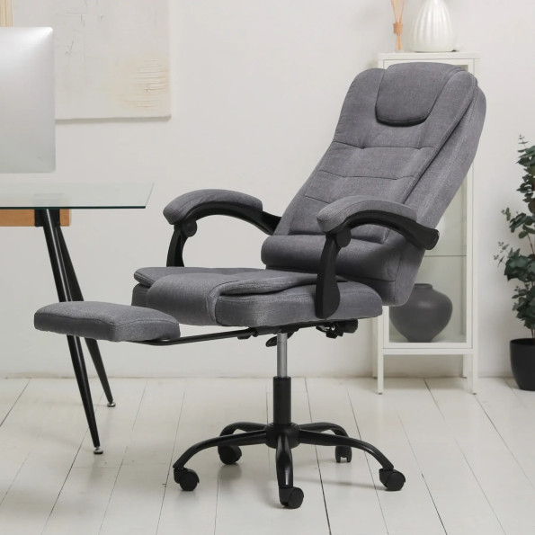 Офисное кресло из ткани усиленное серое -
                                                        Фото 4