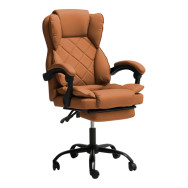 Компьютерное кресло с эко-кожи усиленное коричневое Компьютерное кресло с эко-кожи усиленное коричневое
