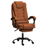 Офисное кресло с эко-кожи усиленное коричневое
