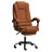 Офисное кресло с эко-кожи усиленное коричневое