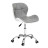 Кресло офисное на колесах из эко-кожи серое