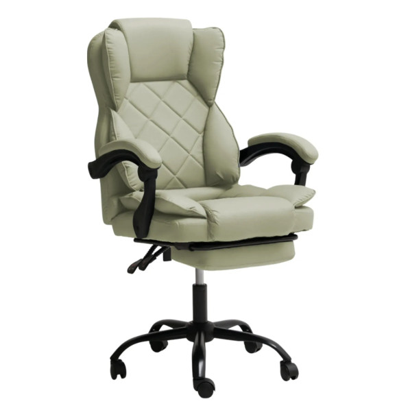 Офисное кресло с эко-кожи усиленное бежевое