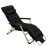 Шезлонг з подушкою-підголівником та матрасом Чорний