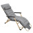 Шезлонг з подушкою-підголівником та матрасом Сірий