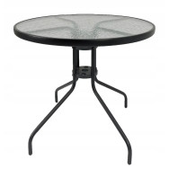 Стіл садовий круглий 80 см чорний