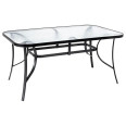 Стіл садовий прямокутний 150х90х70 см чорний